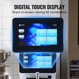 SucceBuy 4L Commercial Ice Cream Machine Single Flavor Countertop Soft Serve Ice Cream Maker Touch Screen Auto Clean Pre-cooling
