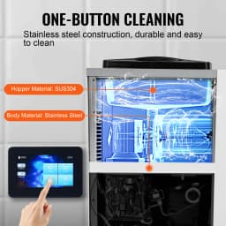 SucceBuy 4L Commercial Ice Cream Machine Single Flavor Countertop Soft Serve Ice Cream Maker Touch Screen Auto Clean Pre-cooling