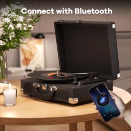 Maio S100 Belt-Driven Vintage Gramophone Device, Vinyl Record, Turntable, High-Fidelity Stereo, Built-In Speaker, 3-Speed
