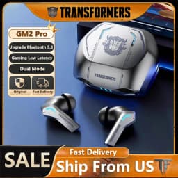 Ship From US Transformers TF-T06 Bluetooth Earphones Gaming Headset Low Latency with Mic Headphones HD Call Wireless Earbuds
