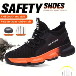 Anti-smash, anti-puncture, breathable, fashionable and comfortable safety shoes
