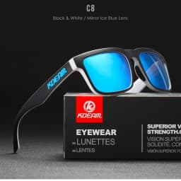 KDEAM 2022 Square Men's Polarized Sunglasses Outdoors Lifestyle Coating Sun Glasses New Matching Colors With Box