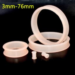 2pcs Supersize Flexible Silicone Double Flared Ear Tunnel Plug Ear Piercing Flesh Tunnel Ear Gauge Expander Stretchers Piercing