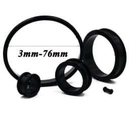 2pcs Supersize Flexible Silicone Double Flared Ear Tunnel Plug Ear Piercing Flesh Tunnel Ear Gauge Expander Stretchers Piercing