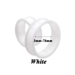 2pcs Supersize Flexible Silicone Double Flared Ear Tunnel Plug Ear Piercing Flesh Tunnel Ear Gauge Expander Stretchers Piercing