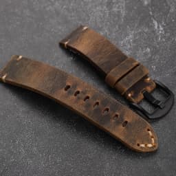 Handmade First Layer Cowhide Leather Watchband 20 22 23 24 26MM Brown Padded Leather Strap For PAM111 441 Soft Men's Bracelet