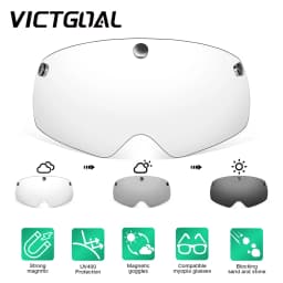 VICTGOAL Cycling Helmet Photochromic Lens Magnetic Lenses Bicycle Eye Polarized Goggles Sports Glasses MTB Road Bike Accessories