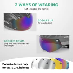 VICTGOAL Cycling Helmet Photochromic Lens Magnetic Lenses Bicycle Eye Polarized Goggles Sports Glasses MTB Road Bike Accessories