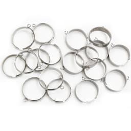 10pcs/Lot No Fade Stainless Steel 18mm Diameter Adjustable Rings Setting with 2mm Loop Connector DIY Jewelry Making Accessories