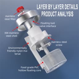 Float Valve for Toilet Tank Water Level Control Universal Flush Valve with Ballast Compensating Structure
