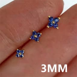 Huitan Korean Style Flower Stud Earrings Women Gold Color White Cubic Zirconia Small Fresh Fashion Accessories Hot Jewelry