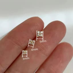 Huitan Korean Style Flower Stud Earrings Women Gold Color White Cubic Zirconia Small Fresh Fashion Accessories Hot Jewelry