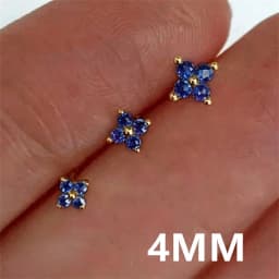 Huitan Korean Style Flower Stud Earrings Women Gold Color White Cubic Zirconia Small Fresh Fashion Accessories Hot Jewelry