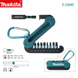 Makita E-15849 25mm Impact Black Screwdriver Bit Set 10Pcs Electric Driver Drill Bits Sleeve Keychain Power Tools Accessories