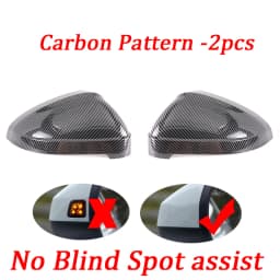 Premium Matte Silver Mirror Covers For Audi A4 B9 8W S4 RS4 A5 S5 RS5 2017-2023 Black Carbon Replacement side mirror housings