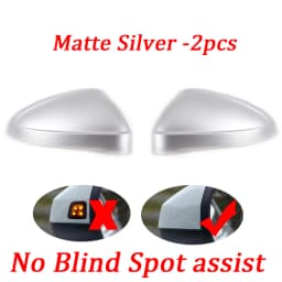 Premium Matte Silver Mirror Covers For Audi A4 B9 8W S4 RS4 A5 S5 RS5 2017-2023 Black Carbon Replacement side mirror housings