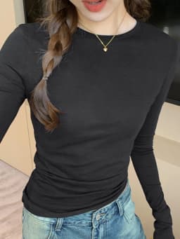 2026 Spring Autumn T Shirt Women Tops Solid Slim Fit Long Sleeve O Neck Tshirts Female Casual Streetwear High Quality Base Tees