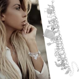 Vintage Bracelet Catholic Religious Church Medals Saints PRAY FOR Cross Pendant Chain Women Bangle Silver Plated Jewelry Gifts