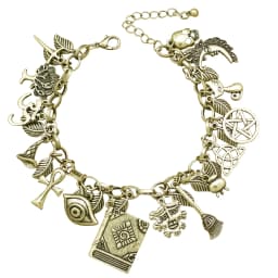 Vintage Bracelet Catholic Religious Church Medals Saints PRAY FOR Cross Pendant Chain Women Bangle Silver Plated Jewelry Gifts