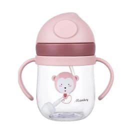 MAMIJOY BY01 Kids Water Sippy Cup Creative Cartoon Baby Feeding Cups with Straws Leakproof Water Bottles Outdoor Childrens Cup