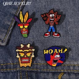 Anime Game Character Enamel Pin Badge Animal Wolf Brooch Punk Metal Classic Lapel Clothes Sweater Custom Kids Jewelry Gifts