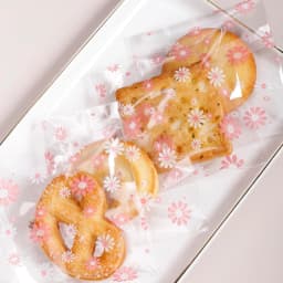 100Pcs Plastic Packing Bags for Biscuits Candy Cookies Flower Self-Adhesive Bags Jewelry Party Gift Packaging