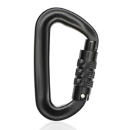 CLIWIZ 12KN Professional D-Shaped Aluminum Carabiner Key Hooks Lip Camping Keyring Snap Hook Outdoor Hiking Tool