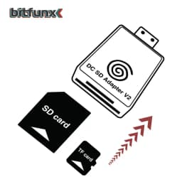 Bitfunx DC SD TF Card Adapter Reader V2 for SEGA Dreamcast and CD with DreamShell Boot Loader