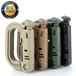 Outdoor GRIMLOC Molle Carabiner D Locking Ring Plastic Clip Snap Type Ring Buckle Carabiner Keychain ITW Fastener Bag Buckle