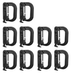 Outdoor GRIMLOC Molle Carabiner D Locking Ring Plastic Clip Snap Type Ring Buckle Carabiner Keychain ITW Fastener Bag Buckle