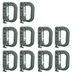 Outdoor GRIMLOC Molle Carabiner D Locking Ring Plastic Clip Snap Type Ring Buckle Carabiner Keychain ITW Fastener Bag Buckle