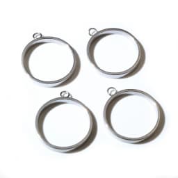 10pcs Oval Round Heart Moon Geometric Shape Stainless Steel Frame Bezel Rings For DIY Neckalce Pendant Charms Jewelry Makings