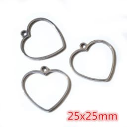 10pcs Oval Round Heart Moon Geometric Shape Stainless Steel Frame Bezel Rings For DIY Neckalce Pendant Charms Jewelry Makings