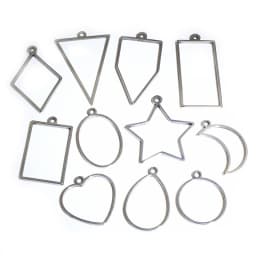 10pcs Oval Round Heart Moon Geometric Shape Stainless Steel Frame Bezel Rings For DIY Neckalce Pendant Charms Jewelry Makings