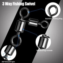 3 Way Swivels Fishing Crossline Swivel Saltwater 25~100Pcs Fishing Lures Ring Chain Connector Freshwater Trolling Catfish Rig