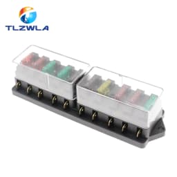 4/6/8/12 Way Car Fuse Box Car Fuse Holder Car Truck Auto Blade Fuse Box with 4/6/8/12 Fuses for 12V 24V ATO Standard Circuit