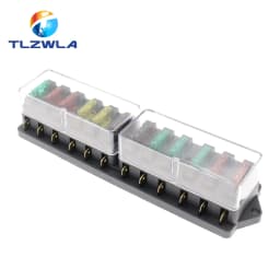 4/6/8/12 Way Car Fuse Box Car Fuse Holder Car Truck Auto Blade Fuse Box with 4/6/8/12 Fuses for 12V 24V ATO Standard Circuit