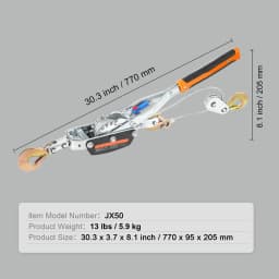 SucceBuy 2T/5T Come Along Winch Ratchet Power Puller Tool with 11.5ft Steel Cable Automotive Hoist Cable Puller for Vehicle Rescue