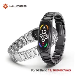 Metal Strap for Mi Band 11 10 9 8 7 6 5 Bracelet for Xiao mi Mi Band 10 Strap for Mi Band 9 Mi Band 8 Wristband Stainless Steel