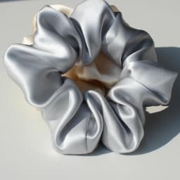 100% Pure Mulberry Silk Large Scrunchies Rubber Bands Hair Ties Gum Elastics Ponytail Holders for Women Girls 19 Momme 3.5CM