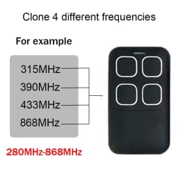 Mando Garaje Universal Multifrecuencia for 287-868MHz Fixed &Rolling Code Multi Frequency Garage Remote Duplicator 868.3MHz
