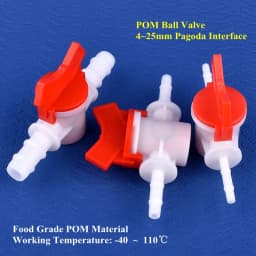 1~50pcs 4~25mm POM Ball Valve Drip Irrigation System Hose Pagoda Joint Aquarium Tank Air Pump Garden Water Connector Pipe Valve