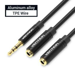 Vention Audio Splitter Jack 3.5 Cable Male to Female Double Jack for Laptop Speaker Headphone Splitter Aux Cable 3 5 Jack Cable