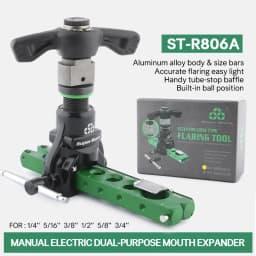 DSZH ST-R806FT 806A Copper Pipe Expander Set Air Conditioner Metric Reamer Flare Tool Pipe Flaring Tool Set Tube Expander Tools