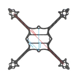 115mm Wheelbase Bottom Plate 3K Carbon Fiber for Happymodel Crux3 Quadcopter FPV Racing Drone Spare Parts