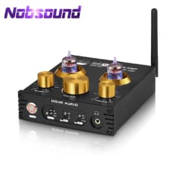 Nobsound HiFi Bluetooth 5.0 JAN 5725 Valve Tube Preamp Bass Preamplifier Stereo Audio Headphone Amplifier USB DAC APTX