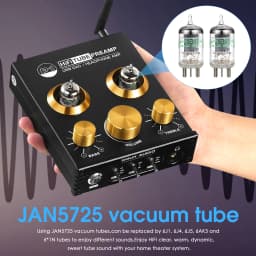 Nobsound HiFi Bluetooth 5.0 JAN 5725 Valve Tube Preamp Bass Preamplifier Stereo Audio Headphone Amplifier USB DAC APTX