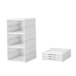 Shoebox, Shoe Storage BoxTransparent ShoeboxStackableSolid PlasticNot Fragile Easy to Install - One-piece Shoebox with Door 3 La