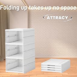 Shoebox, Shoe Storage BoxTransparent ShoeboxStackableSolid PlasticNot Fragile Easy to Install - One-piece Shoebox with Door 3 La