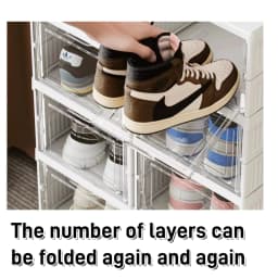 Shoebox, Shoe Storage BoxTransparent ShoeboxStackableSolid PlasticNot Fragile Easy to Install - One-piece Shoebox with Door 3 La